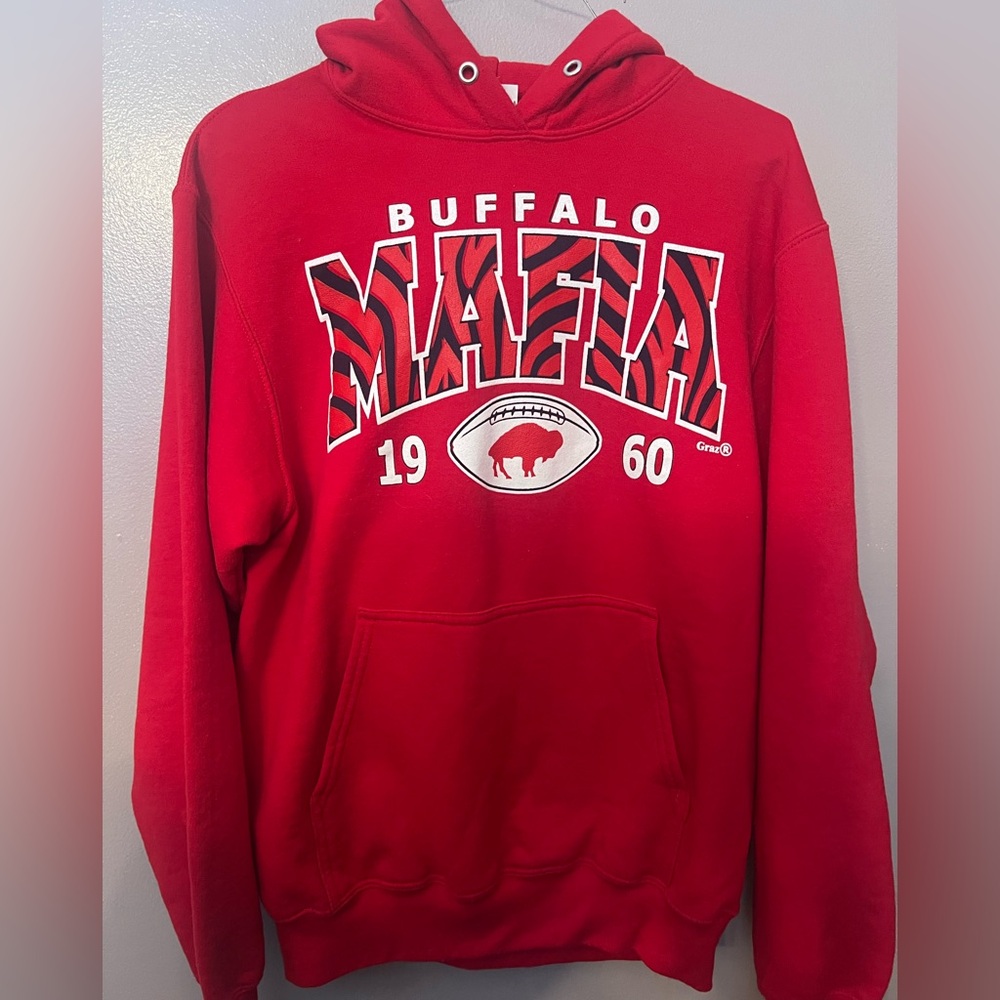 Buffalo Bills Mafia Red Hoodie Size S/M Ex. Cond.